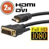 DVI-D / HDMI kábel • 2m pozlátený