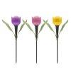 LED solárna lampa v tvare tulipánu 30 cm