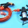 12V Prenosné auto čerpadlo s rozprašovacou hlavicou a hadicou na zapaľovač cigariet / vysokotlakový čistič