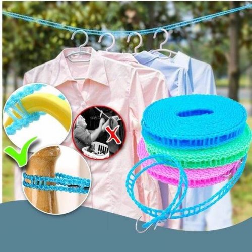 Protišmykové vetruodolné lano na sušenie bielizne