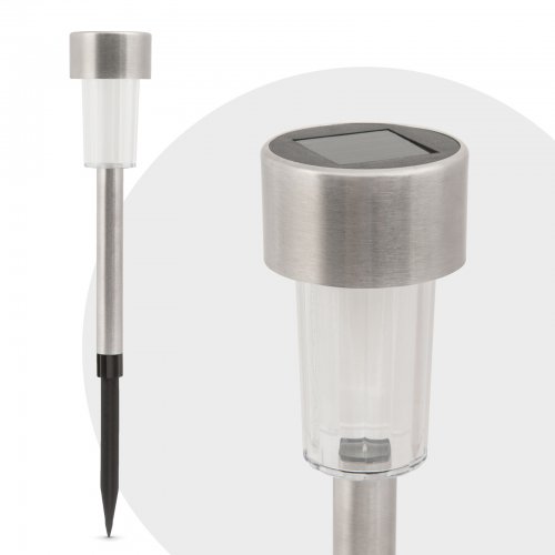 LED  solárna lampa do exteriéru kov