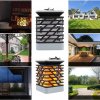 Závesná solárna záhradná lampa s efektom ohňa 75 LED