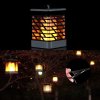 Závesná solárna záhradná lampa s efektom ohňa 75 LED