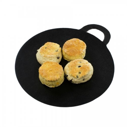 Liatinová grilovacia platňa okrúhla, s úchytmi