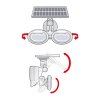 Solárny reflektor s pohybovým senzorom - otáčateľná hlava - 2 COB LED