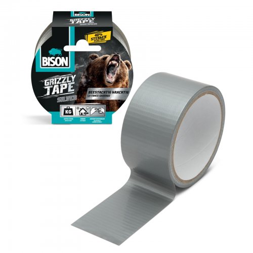 Grizzly super silná posilnená lepiaca páska - sivá - 10 m