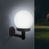 LED nástenná solárna lampa - studená biela - čierna - plast