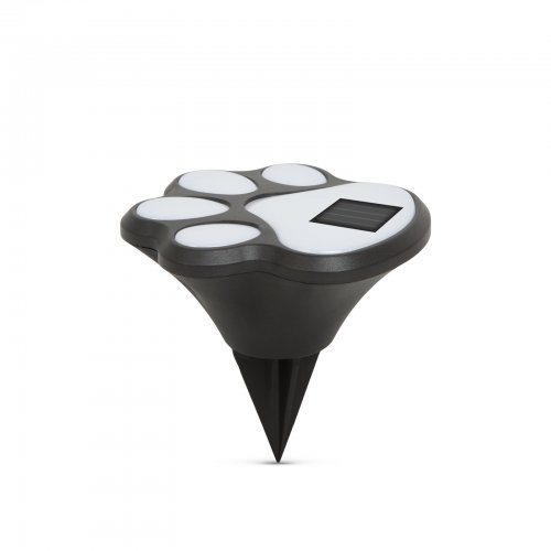 LED solárna lampa - psia labka , zapichovacia - plast - čierna