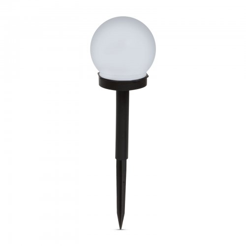 LED solárna lampa - zapichovateľná - guľa , studená biela - Ø10 cm