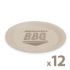 Sada papierových tanierov - BBQ - 23 cm - 12 ks / balenie