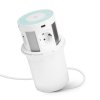 Skrytá predlžovačka - so 4 zásuvkami + bezdrôtové nabíjanie + 2xUSB + 2xType-C - biela