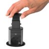 Skrytá predlžovačka  3 zásuvky + 2 x USB - matná čierna