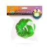 Halloweenska RGB LED dekorácia - penová tekvica - zelená - 11 cm