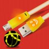 Podsvietený micro USB kábel, 5 kusov