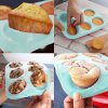 Silikónová forma na 6 muffinov  modrá