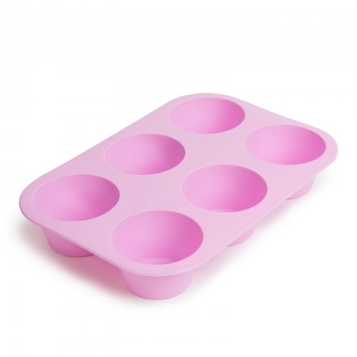 Silikónová forma na 6 muffinov  ružová