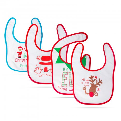 Vianočný podbradní pre bábätko - 38 x 27 cm - 4 druhy