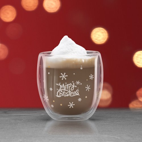 Vianočná dvojstenná sklenená šálka - 300 ml