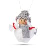 Ozdoba na vianočný strom - polyestrový snehuliak - 10 cm - 4 ks / balenie