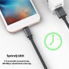 Extra odolná Lightning iPhone rýchlonabíjačka a dátový USB kábel 1 m - Sivá