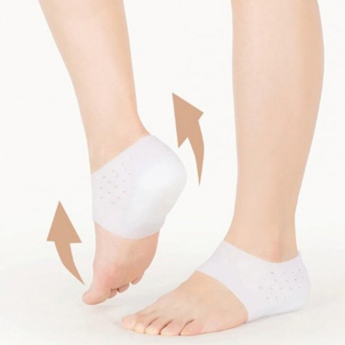 Silikónový vankúš na zdvihnutie päty, zdvih 3 cm Biely