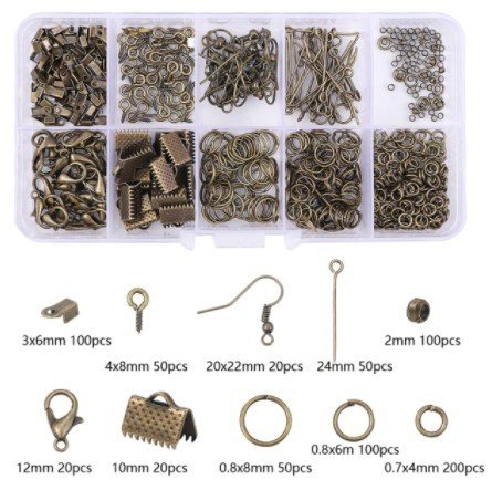 Súprava na výrobu šperkov antické striebro