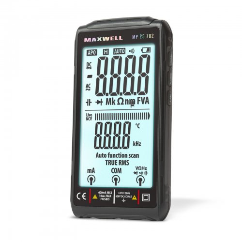 Automatický "FullScreen" multimeter -  4,2" - s akumulátorom - Type-C