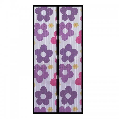 Magnetická moskytiéra na dvere - Fialové kvety
