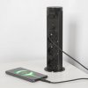 Skrytá predlžovačka so zabudovaným motorom  &amp;quot;Touchcontrol&amp;quot;  3 zásuvky + USB + Type-C - čierna
