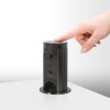 Skrytá predlžovačka so zabudovaným motorom  "Touchcontrol"  3 zásuvky + USB + Type-C - čierna