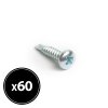 Samorezná skrutka s plochou hlavou - 4,2 x 19 mm - 60 ks / balenie