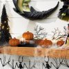 Halloweenska tekvicová dekorácia - 5,2 cm - pena - glitorová - 4 ks / balenie