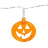 Halloweenska LED sveteľná reťaz - tekvica - 10 LED - 2 x AA - 1,35 m