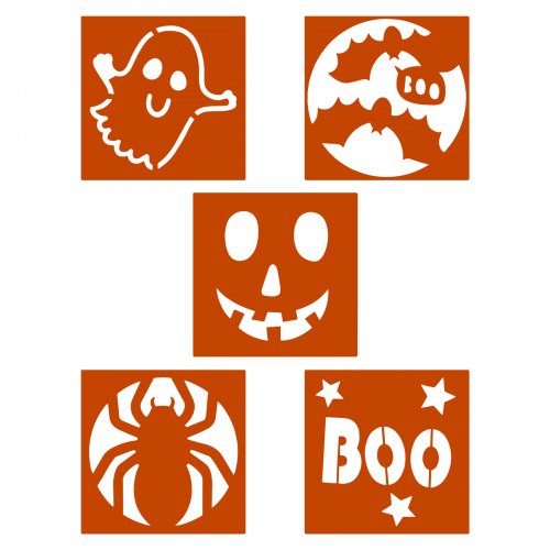 Sada halloweenskych šablón - 5 ks / balenie