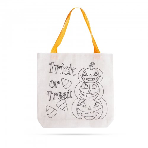 Darčeková taška "Vymaľuj si sám" - halloweenska tekvica - 4 fixky