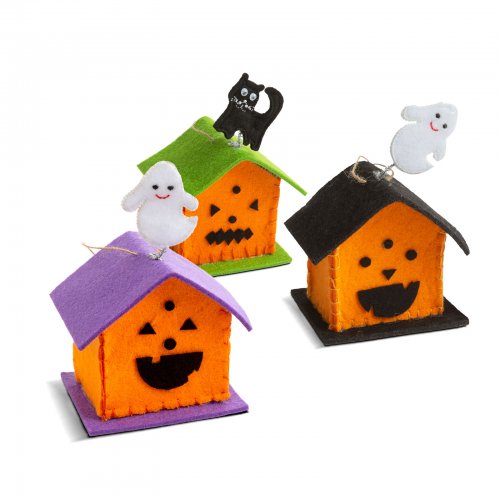 Halloweenska dekorácia - domček - 3 druhy