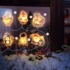Vianočná LED sveteľná reťaz - gélová nálepka do okna - 6 LED - 2 x AA