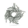 Vianočná dekorácia - veniec - zelený, zasnežený - 27 cm