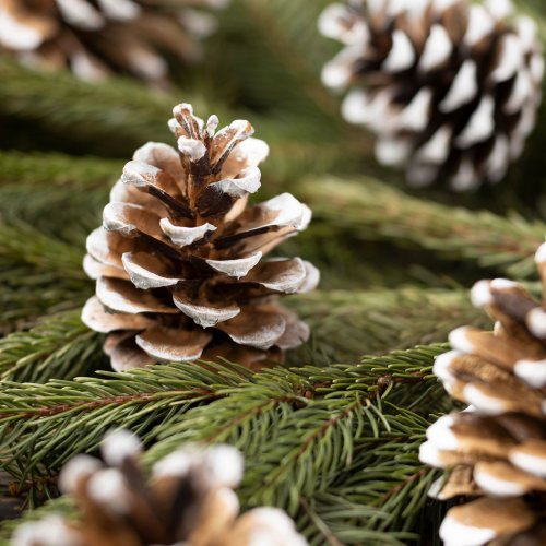 Vianočná dekorácia - šiška - 5 x 4,5 cm - 10 ks / balenie