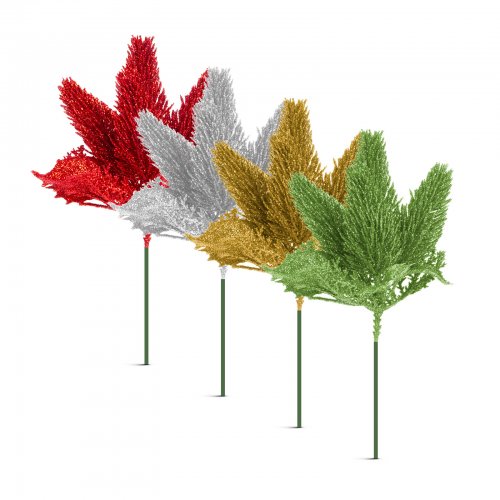 Vianočná dekorácia - zlatá, strieborná, červená, zelená - zapichovacie, ohýbateľné - 8 x 22 cm
