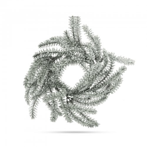 Vianočná dekorácia - veniec - zelený, zasnežený - 27 cm