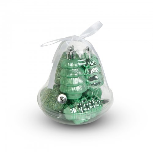 Sada ozdôb na vianočný strom - Zelená - 6 ks / sada