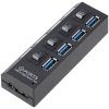 4-portový USB rozbočník so spínačmi