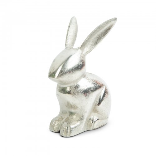 Veľkonočná dekorácia - hliníkový zajac - 16 x 10 cm 