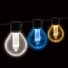 Smart solárna sveteľná reťaz - 15 ks bielych LED - nastaviteľná farebná teplota - 7,5 m -  bluetooth