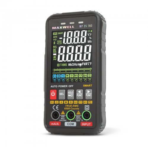 Automatický, multimeter s farebným displejom - 3" - 4 x AAA