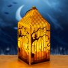 Halloweensky LED lampáš - tekvica - oranžová LED - 2  x LR44 - 4 x 4 x 9,5 cm