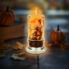 Halloweenska LED sviečka - netopier - orenžová LED - 3 x LR1130 - 5 x 5 x 10 cm