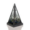 Halloweensky LED lampáš - kostra - teplá biela - čierna - 9,5 x 9,5 x 17 cm - 2 x AAA