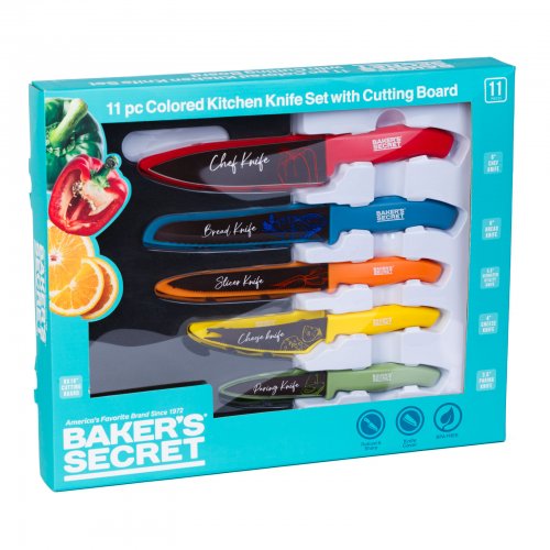 Baker's Secret - 11 kusová sada farebných kuchynských nožov